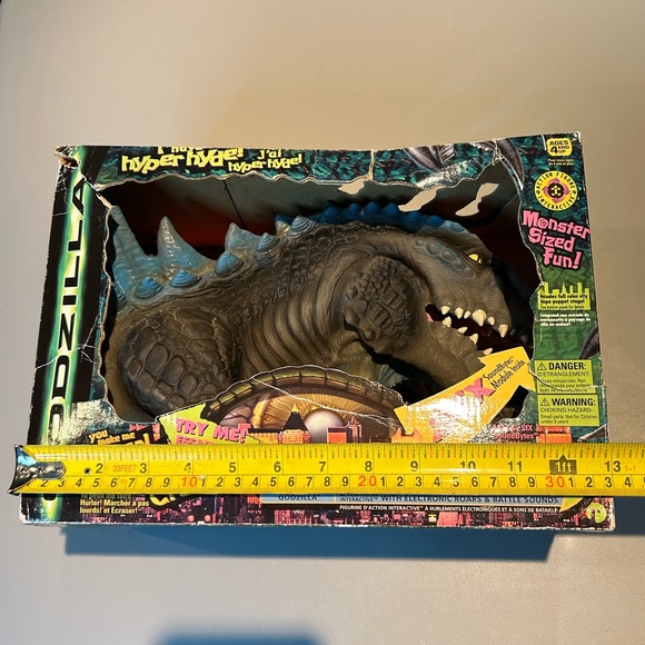 GODZILLA HAND PUPPET SOUNDBYTES Vintage Toy 1998 Figure Japan - Picture 3 of 14